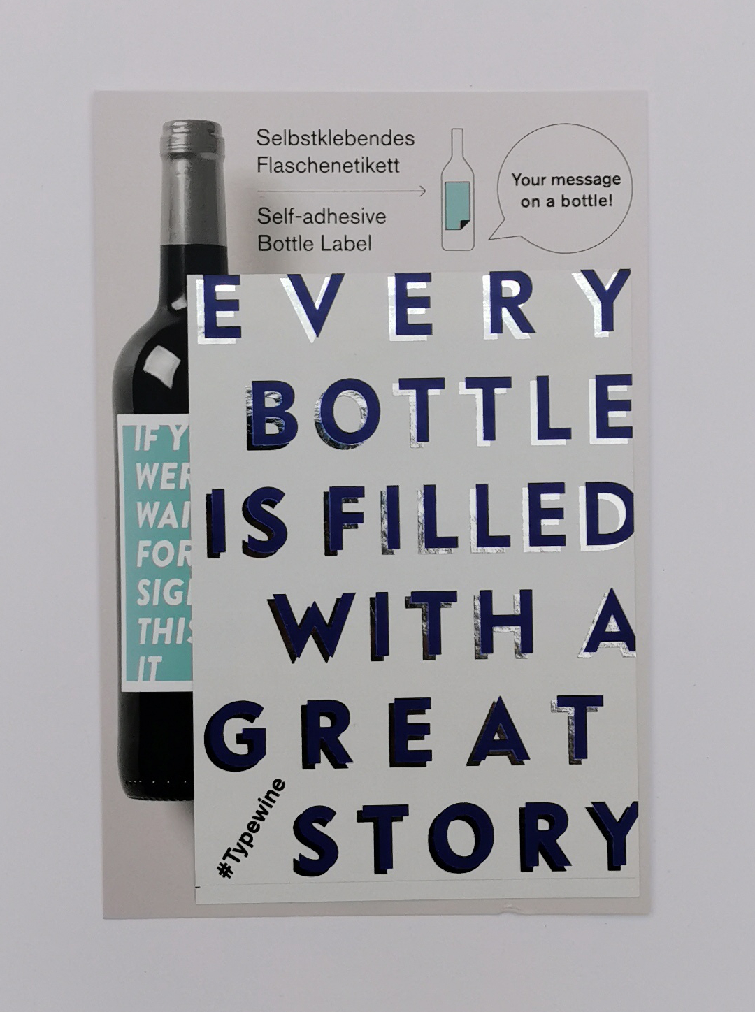 Typewine "Every Bottle" Weinetikett