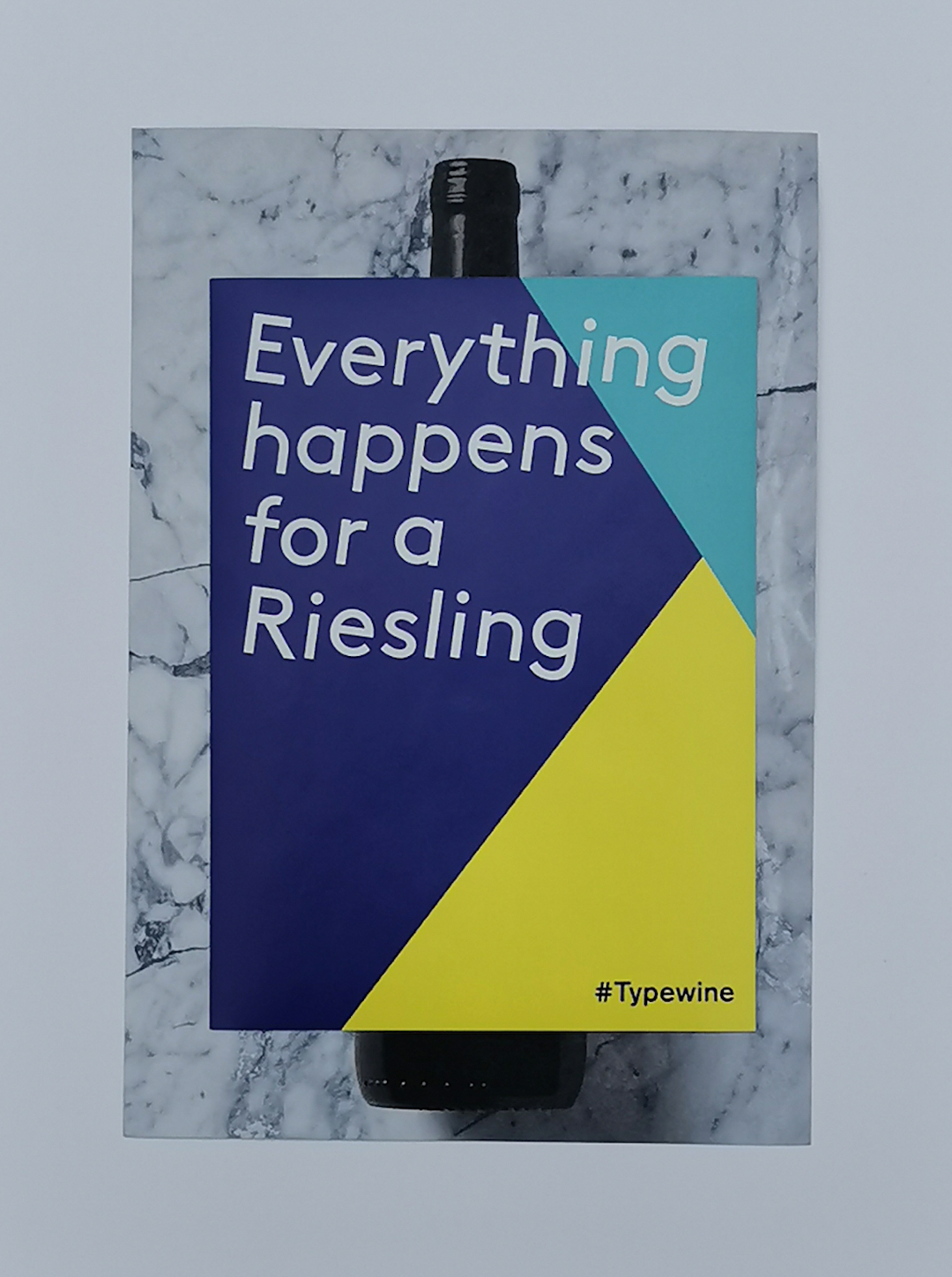 Typewine "Everthing happens for a Riesling" Weinetikett